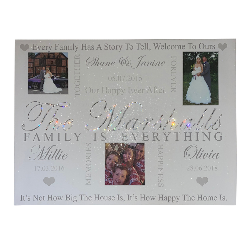 Personalised Word Art Glitter Canvas (with photos)