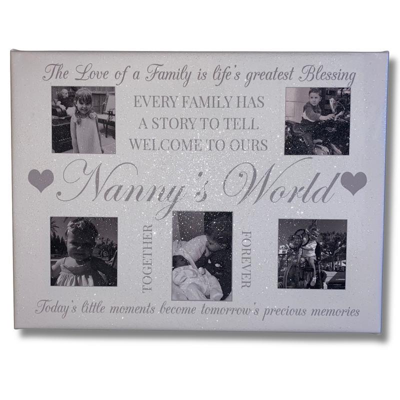 Personalised Word Art Glitter Canvas (with photos)