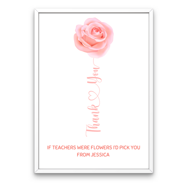 Thank You Flower Teacher Gift (choose colour)