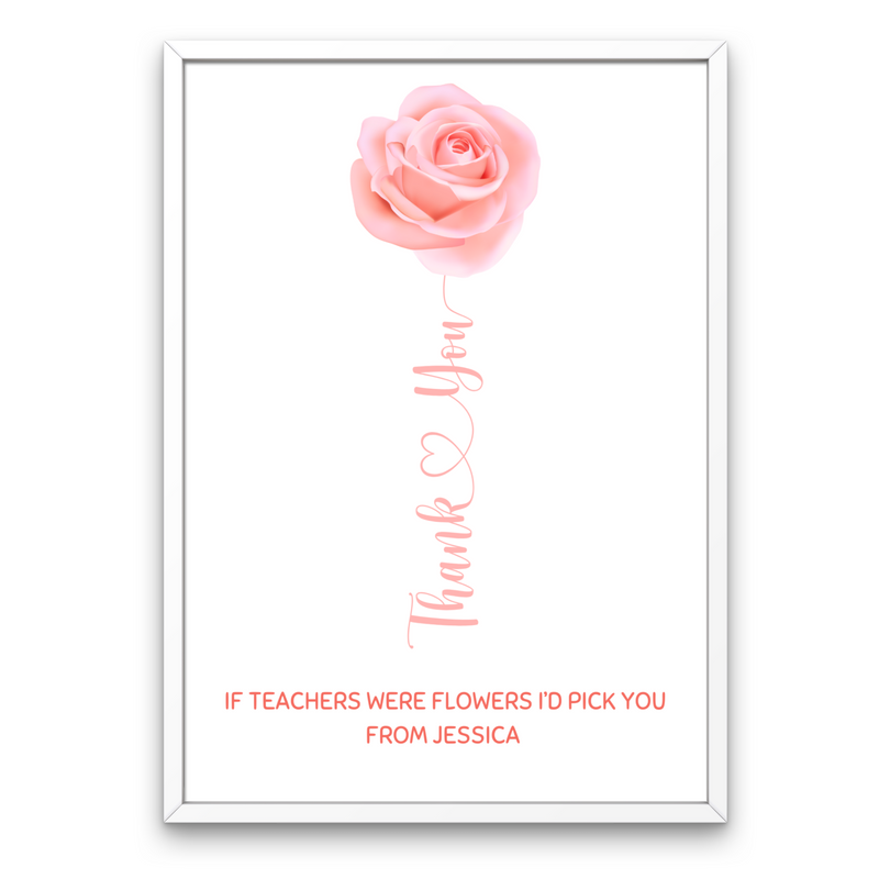 Thank You Flower Teacher Gift (choose colour)