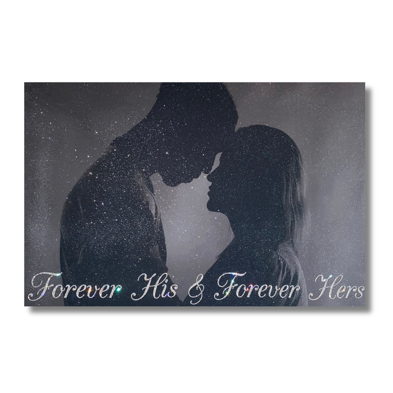 Glitter Photo Canvas Print with Diamond Text | Crystalise Boutique