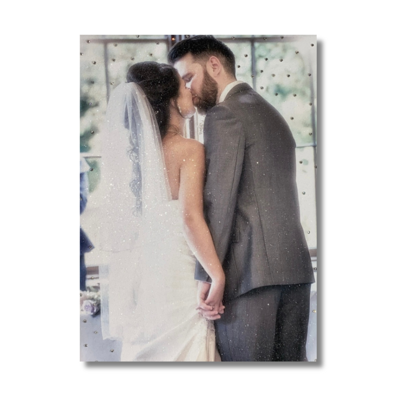 Glitter Wedding Photo Canvas | Crystalise Boutique