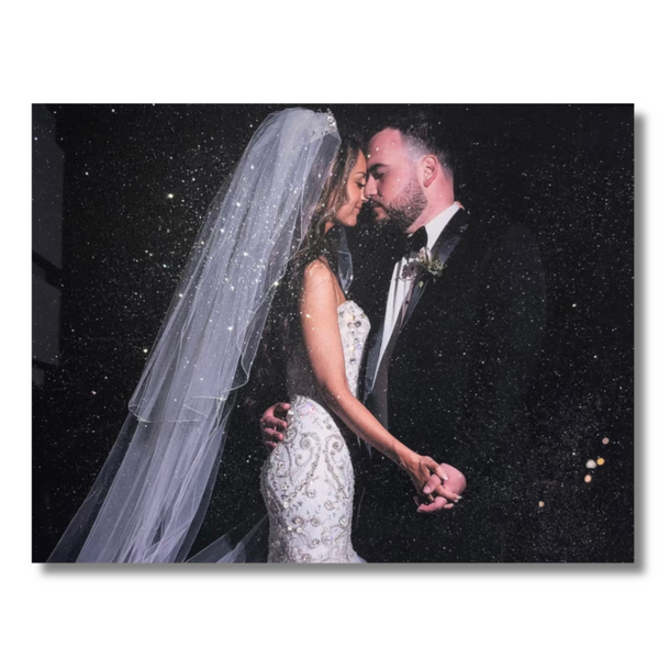 Glitter Wedding Photo Canvas | Crystalise Boutique