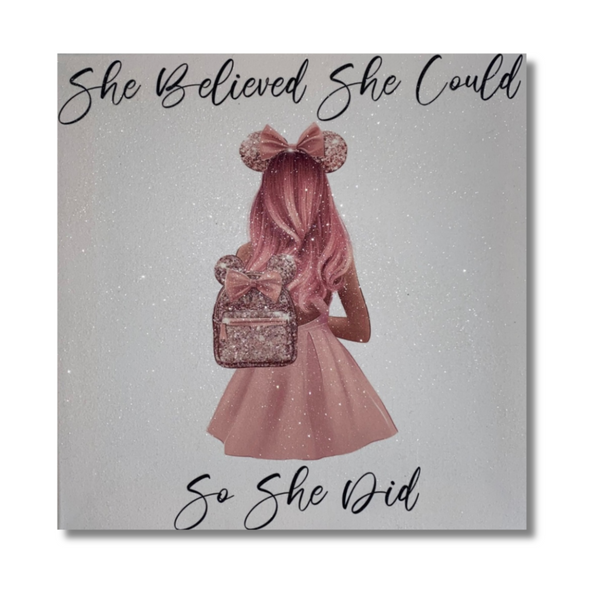 Motivational Glitter Canvas Wall Art | Crystalise Boutique