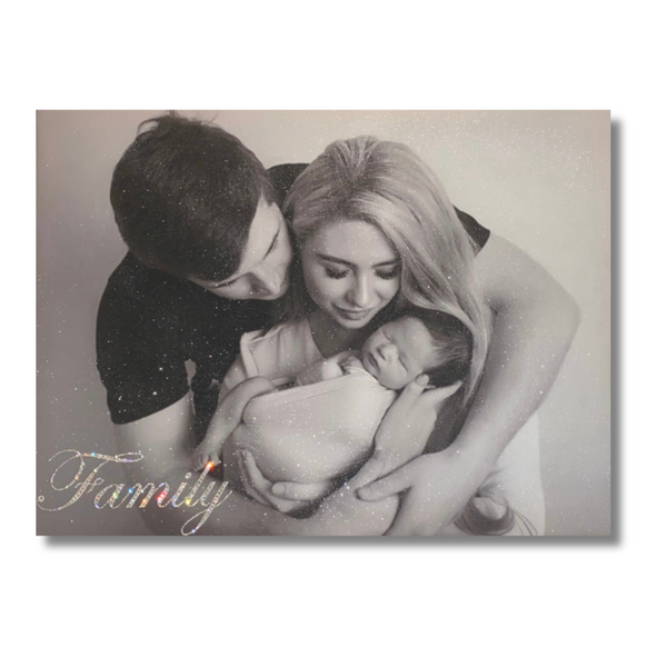 Personalised Photo Canvas with Glitter | Crystalise Boutique
