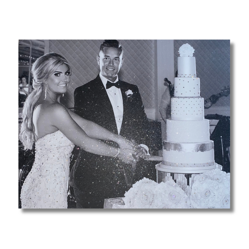 Glitter Wedding Photo Canvas | Crystalise Boutique