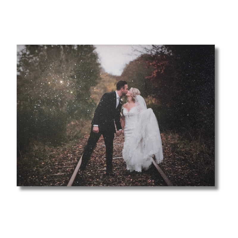 Glitter Wedding Photo Canvas | Crystalise Boutique