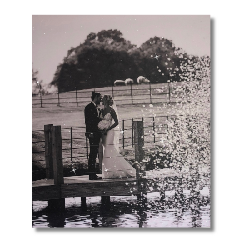Glitter Wedding Photo Canvas | Crystalise Boutique