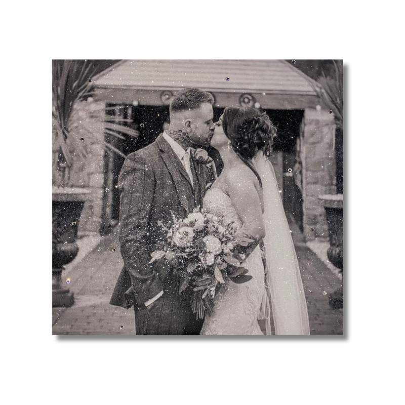 Glitter Wedding Photo Canvas | Crystalise Boutique