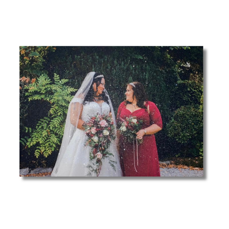 Glitter Wedding Photo Canvas | Crystalise Boutique