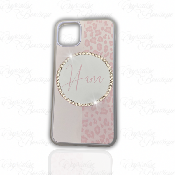 Leopard Print Light Pink Personalised Phone Case