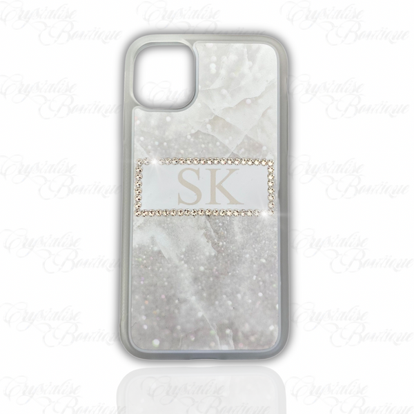 Marble Glitter Personalised Phone Case