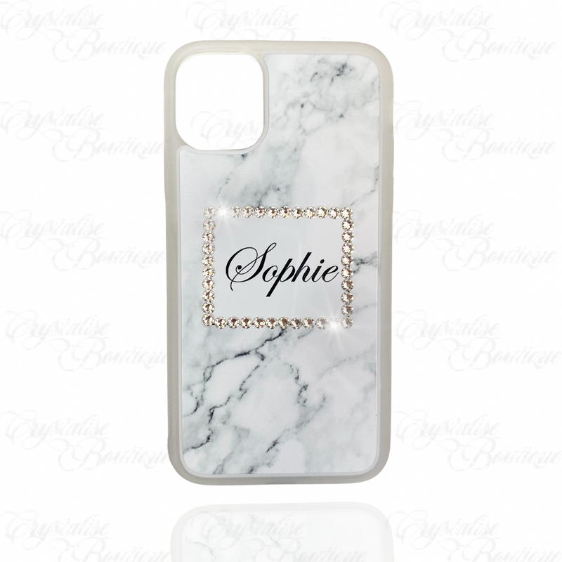 Grey Marble Personalised Phone Case