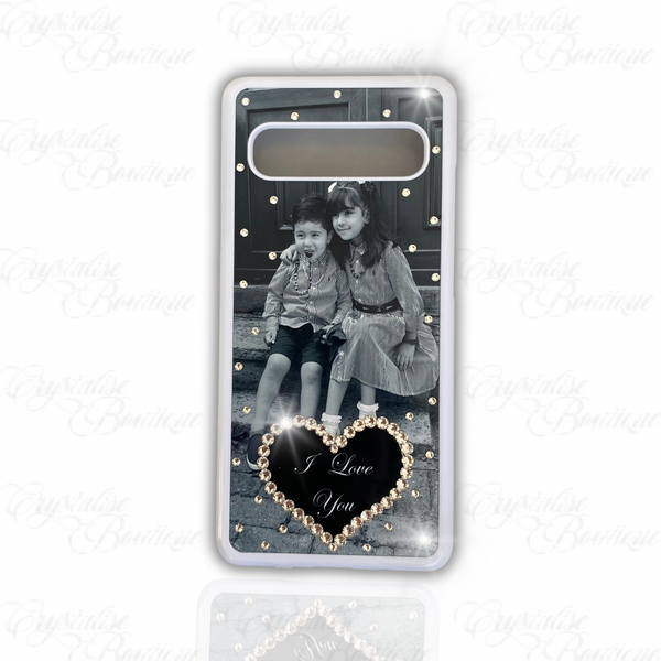 Photo Phone Case with Crystal Personalised Heart