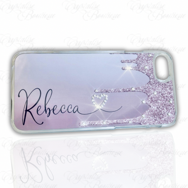 Pink Glitter Drip Personalised phone case