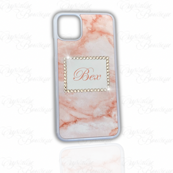 Pink Marble Personalised Phone Case