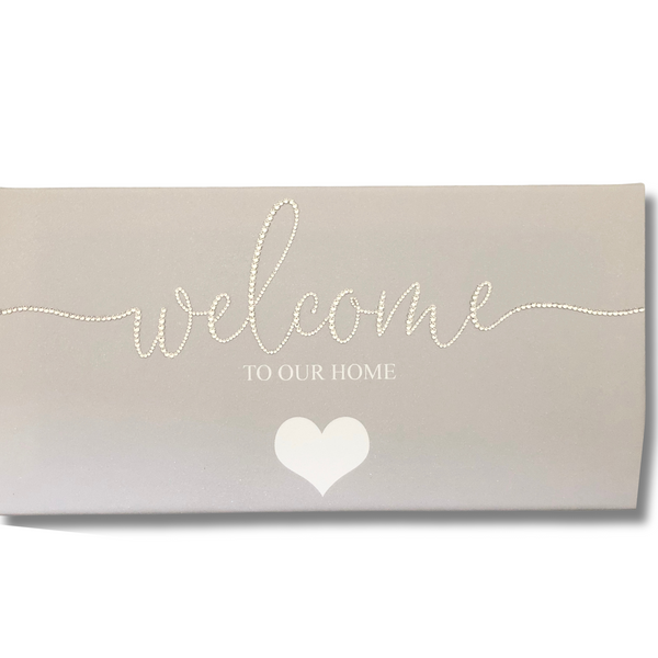 Glitter Canvas Welcome Sign