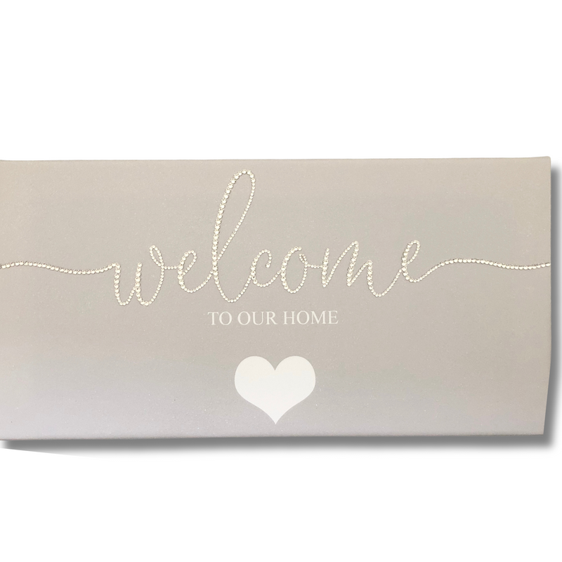 Glitter Canvas Welcome Sign