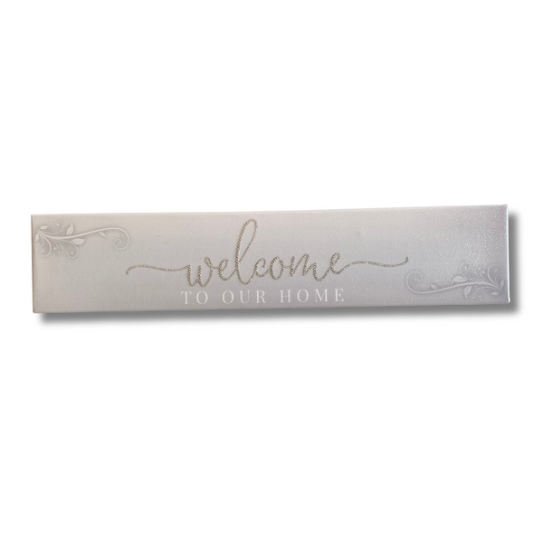 Glitter Welcome Sign Panoramic Canvas