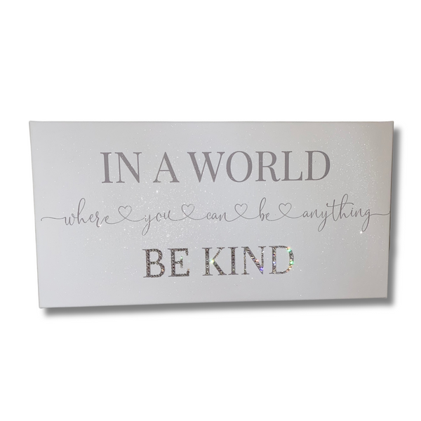 Be Kind Glitter Canvas
