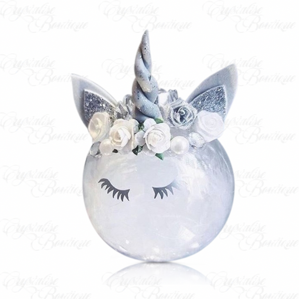 Unicorn Bauble Feather Filled Large