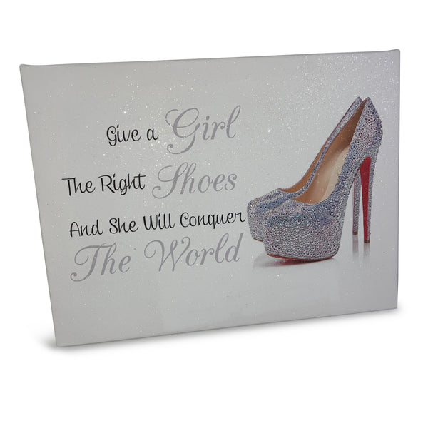 Glitter Canvas Shoe & Quote