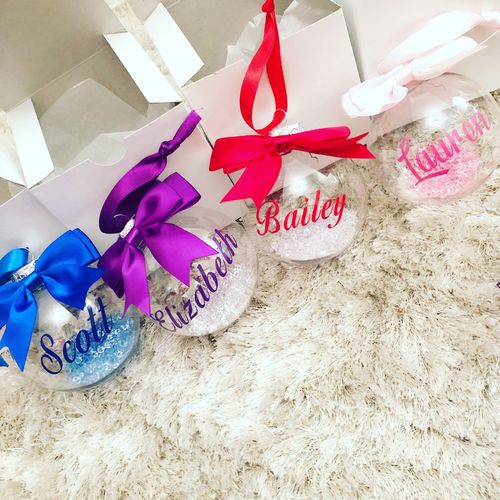Personalised Bauble (CHOOSE COLOUR) - Crystalise Boutique
